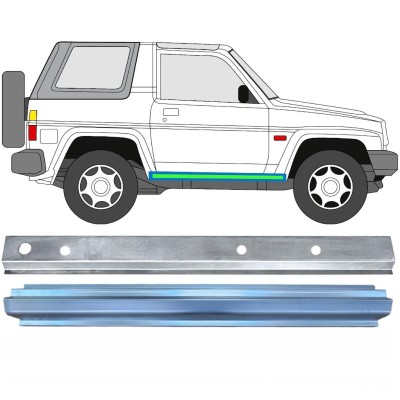 Slenkstis vidinė + išorinė dalis už Daihatsu Feroza Rocky Fourtrak 1984-1993 / Dešinė / Rinkinys 17013