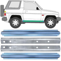 Slenkstis vidinė + išorinė dalis už Daihatsu Feroza Rocky Fourtrak 1984-1993 / Kairė + Dešinė / Rinkinys 17015