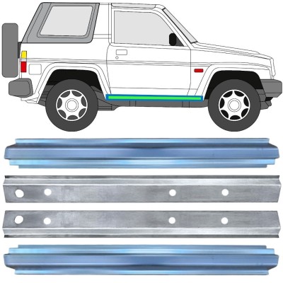 Slenkstis vidinė + išorinė dalis už Daihatsu Feroza Rocky Fourtrak 1984-1993 / Kairė + Dešinė / Rinkinys 17015