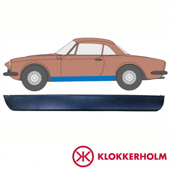 Slenkstis, apatinė už Fiat 124 Spider 1966-1985 / Kairė 10716