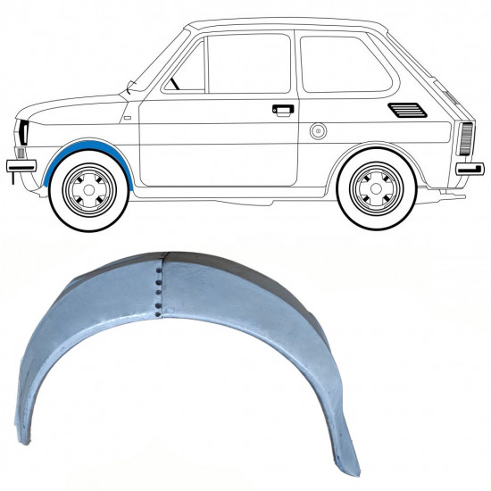 Sparno vidinė dalis už Fiat 126p 1972-1978 / Kairė 10216