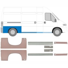 Slenkstis apatinė + sparnas galinis už Fiat Ducato 1994-2006 / Rinkinys 5594