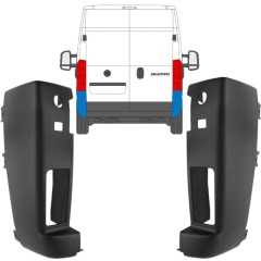 Galinio bamperio kampas už Fiat Ducato 2006-2018 / Kairė + Dešinė / Rinkinys 9936