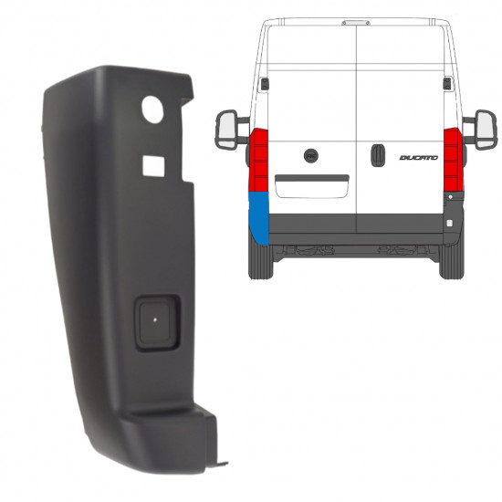 Galinio bamperio kampas už Fiat Ducato 2006-2018 / Kairė 7307