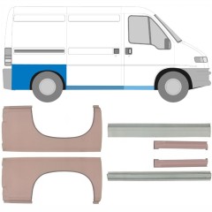 Slenkstis apatinė + sparnas galinis už Fiat Ducato 1994-2006 / Rinkinys 5582