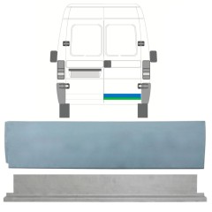 Galinių durų žema vidinė + išorinė dalis už Peugeot Boxer 1994-2006 / Dešinė / Rinkinys 14042
