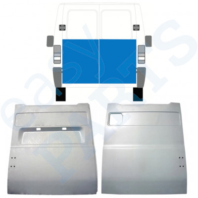 Galinių durų dalis už Fiat Ducato Boxer Relay Jumper 1994-2006 / Kairė + Dešinė / Rinkinys 9860