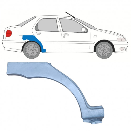 Galinė arka už Fiat Siena 1997-2001 / Dešinė 8130