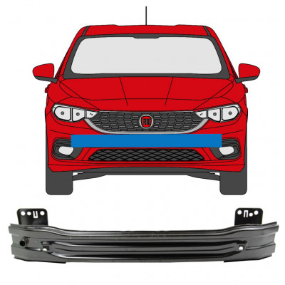Priekinis bamperio pastiprinimas už Fiat Tipo 2016- / SEDAN 7561