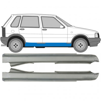 Slenkstis, apatinė už Fiat Uno 1983-2002 / Kairė + Dešinė / Rinkinys 9666