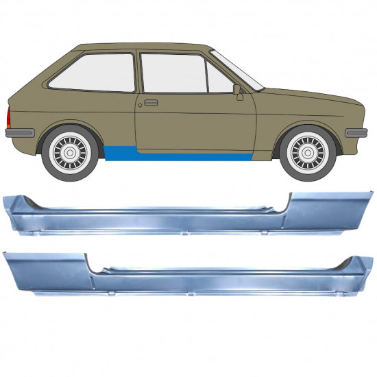 Slenkstis, apatinė už Ford Fiesta 1976-1983 / Rinkinys 12034