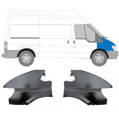 Priekinis sparnas už Ford Transit 2000-2006 / Kairė + Dešinė / Rinkinys 9703