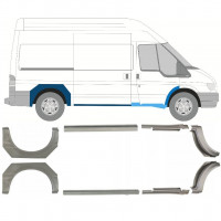 Slenkstis apatinė + sparnas galinis už Ford Transit 2000-2013 / Rinkinys 9692