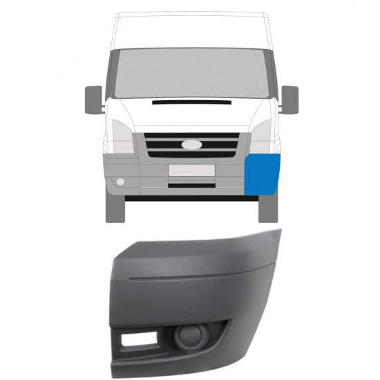 Priekinio bamperio kampas už Ford Transit 2006-2013 / Kairė 8261