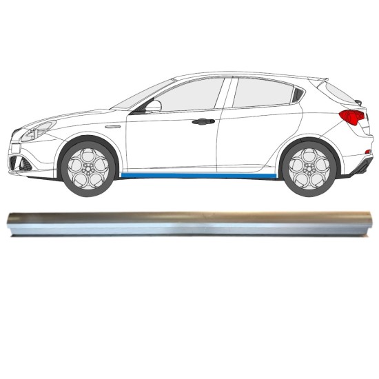 Slenkstis apatinė dalis už Alfa Romeo Giulietta 2010-2020 / Kairė 15003 Slenkstis apatinė dalis už Alfa Romeo Giulietta 2010-2020 / Kairė 15003