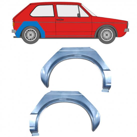 Galinė arka už VW Golf 1 1974- / Kairė + Dešinė / Rinkinys 9454