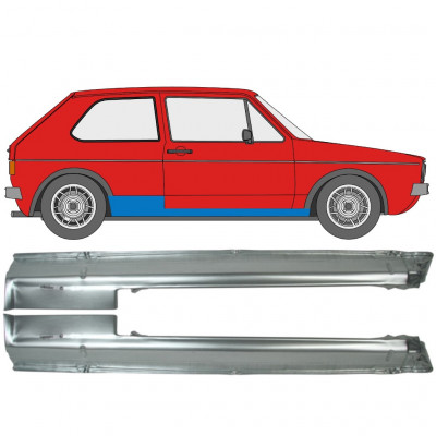 Slenkstis, apatinė už VW Golf 1 1974- / Kairė + Dešinė / Rinkinys 9859