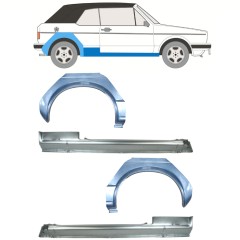 Slenkstis apatinė + sparnas galinis už Volkswagen Golf 1 1974-1985 / CABRIO / Rinkinys 12579