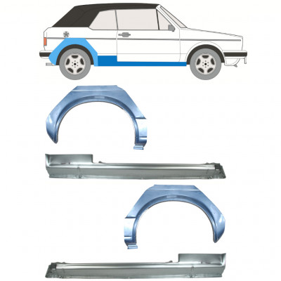 Slenkstis apatinė + sparnas galinis už VW Golf 1 1979-1993 CABRIO / Rinkinys 12579