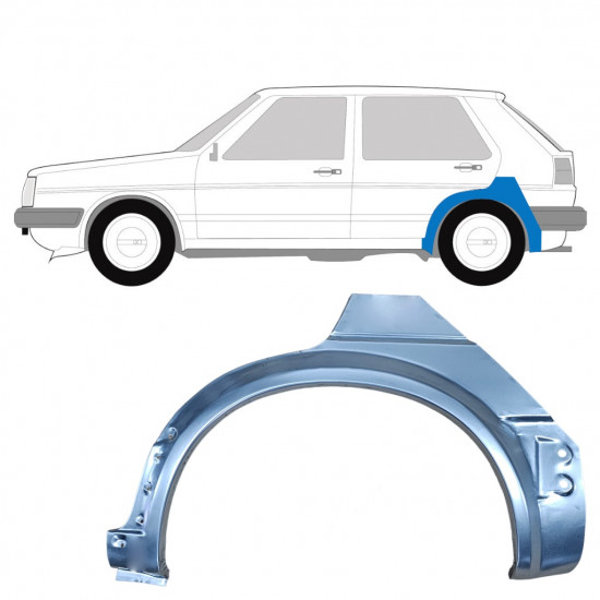 Galinė arka už VW Golf 2 1982- / Kairė 7247