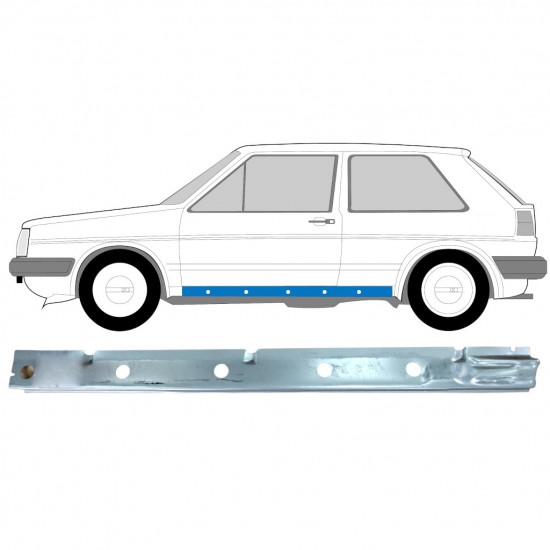 Slenkstis vidinė dalis už VW Golf 2 1982-1992 / Kairė 11026