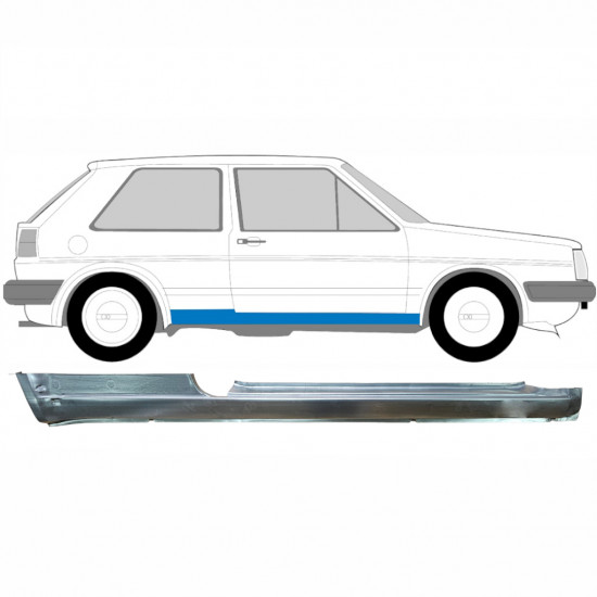 Slenkstis, apatinė už VW Golf 2 1982- / Dešinė 7097