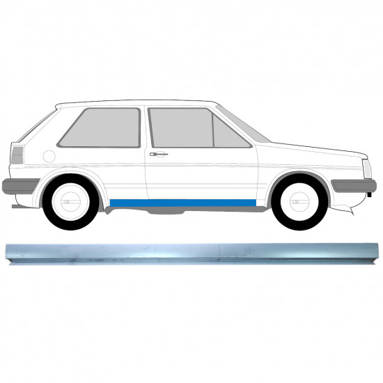 Slenkstis, apatinė už VW Golf 2 1982-1992 / Kairė = Dešinė (simetriška) 11285