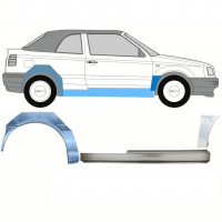 Slenkstis apatinė + sparnas priekinis + sparnas galinis už Volkswagen Golf 3 1991-1998 / Dešinė / CABRIO / Rinkinys 12566