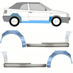 Slenkstis apatinė + sparnas priekinis + sparnas galinis už Volkswagen Golf 3 1991-1998 / CABRIO / Rinkinys 12569