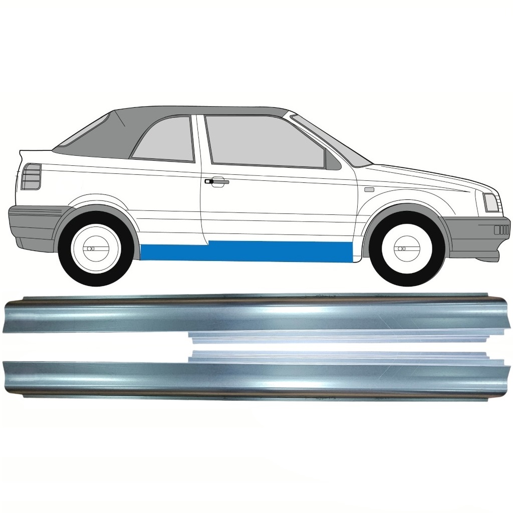 Slenkstis, Apatinė Už Vw Golf 3 1993-1998 / Kairė + Dešinė / Cabrio / Rinkinys 10374