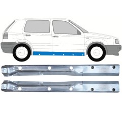 Slenkstis vidinė dalis už Volkswagen Golf 3 1991-1998 / Kairė + Dešinė / Rinkinys 12509