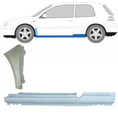 Visas slenkstis + priekinio sparno apatinė dalis už Volkswagen Golf 4 1997-2006 / Kairė / Rinkinys 8732
