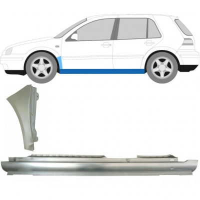 Slenkstis apatinė + sparnas priekinis už VW Golf 4 1997- / Kairė /  8728