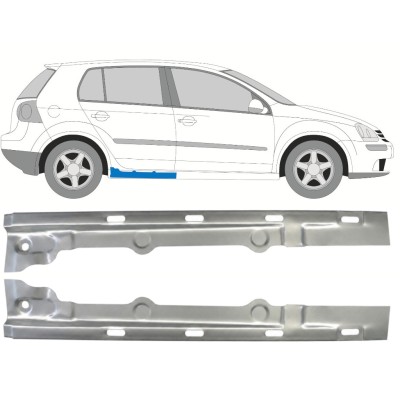 Slenkstis vidinė dalis už Volkswagen Golf 5 2003-2009 / Kairė + Dešinė / Rinkinys 9643