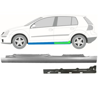 Slenkstis vidinė + išorinė dalis už Volkswagen Golf 5 2003-2009 / Kairė / Rinkinys 11139