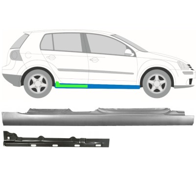 Slenkstis vidinė + išorinė dalis už Volkswagen Golf 5 2003-2009 / Dešinė / Rinkinys 11138