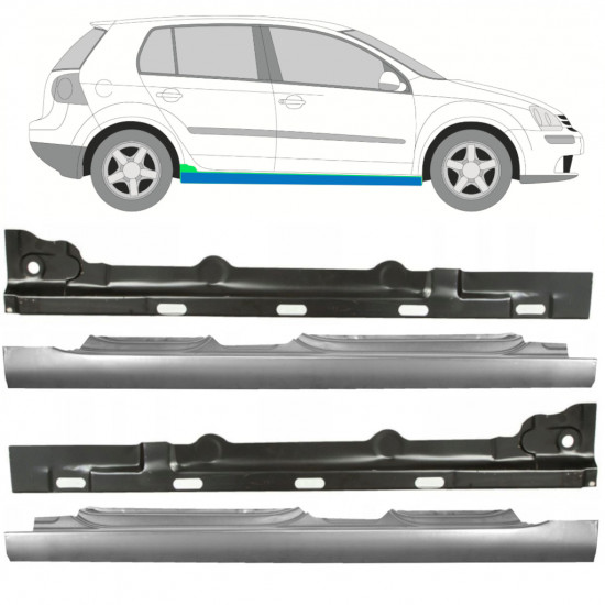 Slenkstis vidinė + išorinė dalis už VW Golf 5 2003-2009 / Rinkinys 11140