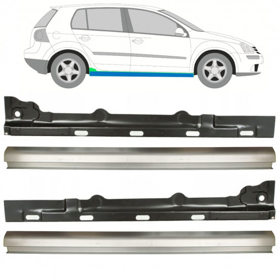 Slenkstis vidinė + išorinė dalis už VW Golf 5 2003-2009 / Rinkinys 11710