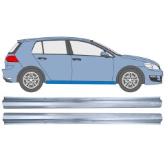 Slenkstis, apatinė už Volkswagen Golf 7 2012- / Kairė + Dešinė / Rinkinys 12454