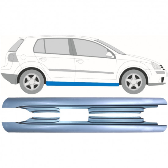 Slenkstis, apatinė už VW Golf 5 2003-2009 / Kairė + Dešinė / Rinkinys 9230