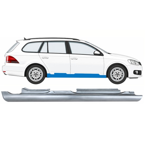 Visas slenkstis už Volkswagen Golf 6 2008-2013 / Dešinė / COMBI 17047