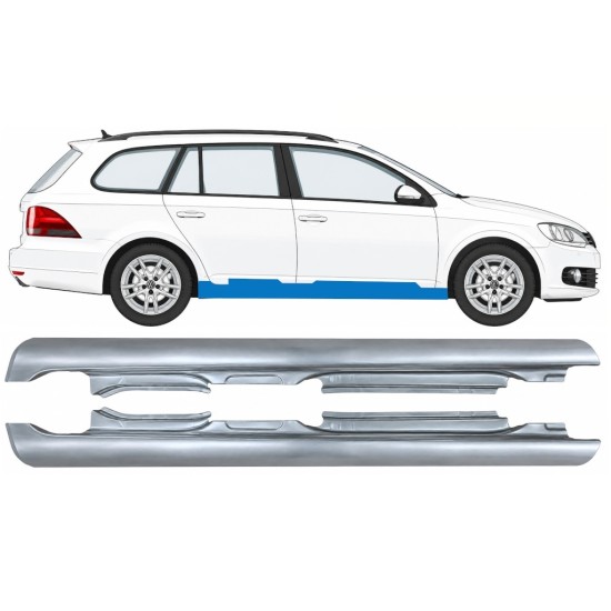 Visas slenkstis už Volkswagen Golf 6 2008-2013 / Kairė + Dešinė / COMBI 17049