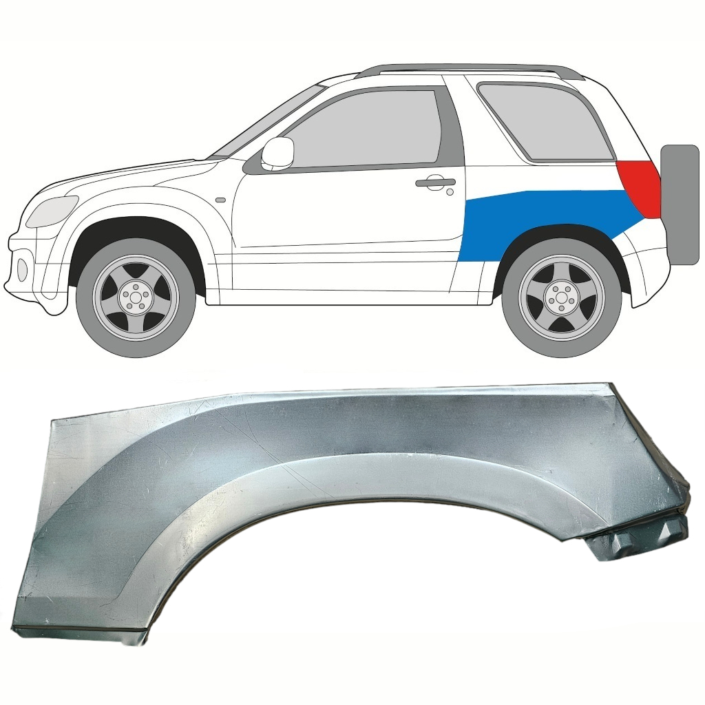 Galinės Arkos Viršutinė Dalis Už Suzuki Grand Vitara 2005-2012 / Kairė 8508