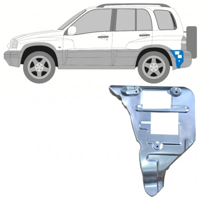 Galinio bamperio tvirtinimo dalis už Suzuki Grand Vitara 1997-2005 / Kairė 11700