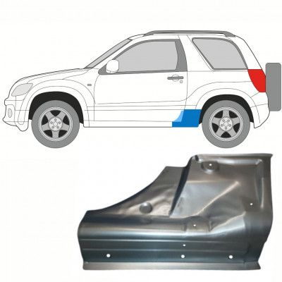 Slenkstis, apatinė už Suzuki Grand Vitara 2005-2012 / Kairė 8688