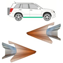 Slenkstis vidinė + išorinė dalis už Suzuki Grand Vitara 2005-2014 / Kairė + Dešinė / Rinkinys 11491