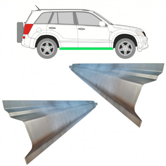 Slenkstis vidinė dalis už Suzuki Grand Vitara 2005-2012 / Kairė = Dešinė (simetriška) / Rinkinys 11489