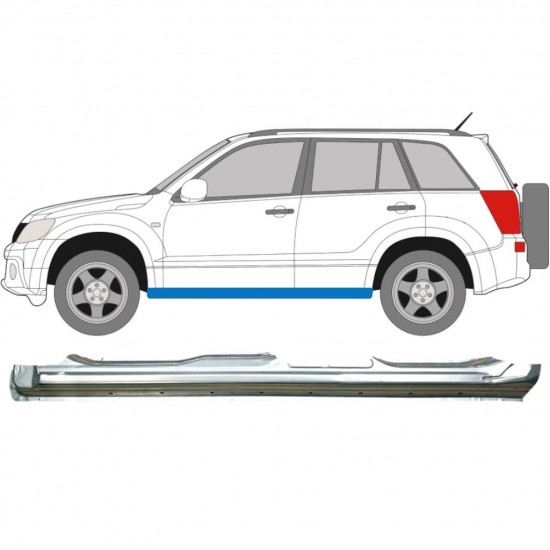 Visas slenkstis už Suzuki Grand Vitara 2005-2012 / Kairė 6105