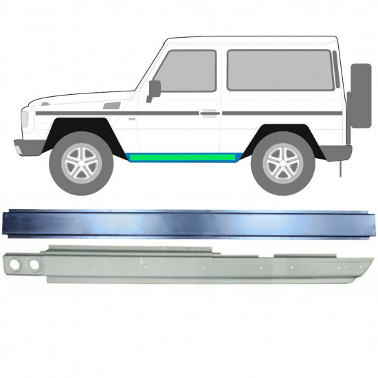Slenkstis vidinė + išorinė dalis už Mercedes G-Class 1979-  / Kairė 11771