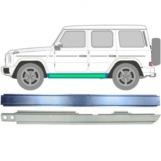 Slenkstis vidinė + išorinė dalis už Mercedes G-Class 1979-  / Kairė 11774